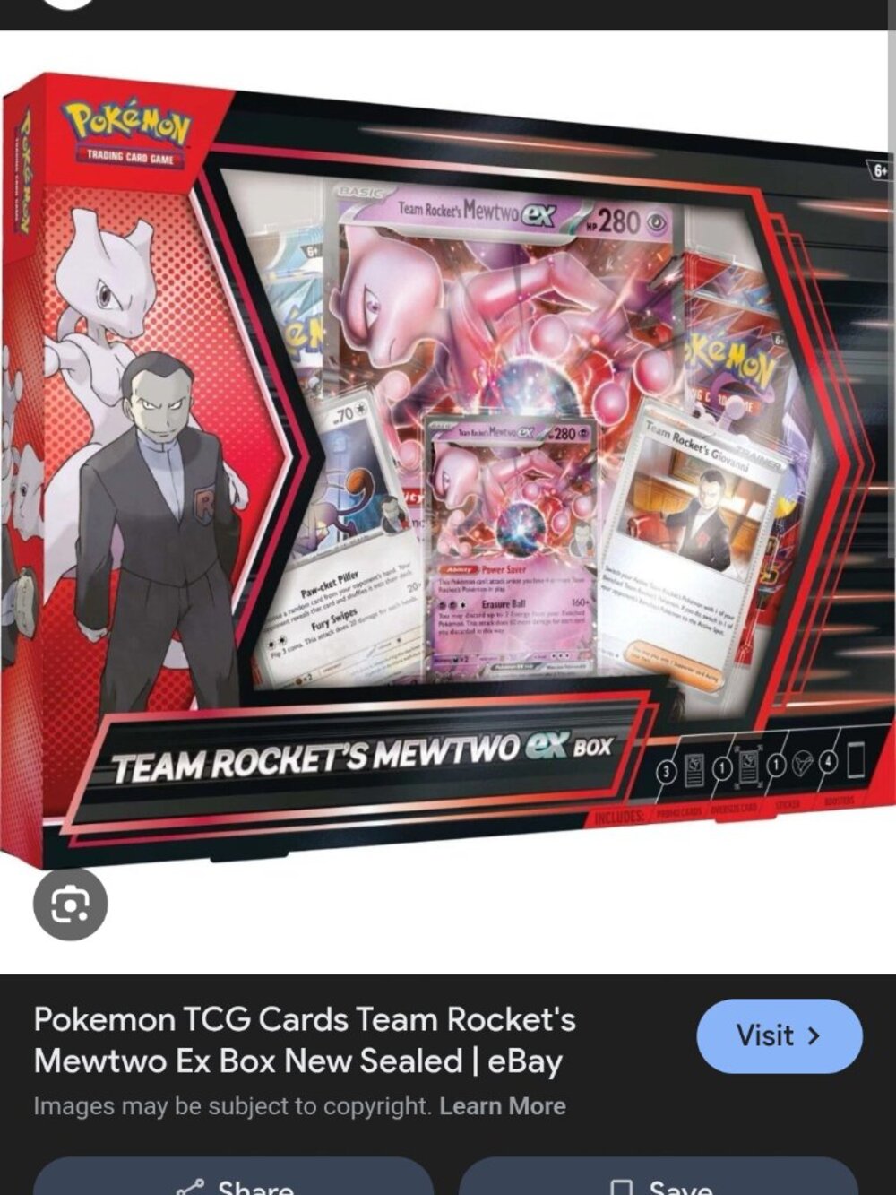 Team Rocket Mewtwo EX Battle Deck Box Pokémon